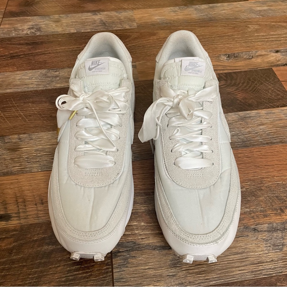 Nike sacai x ldwaffle white nylon